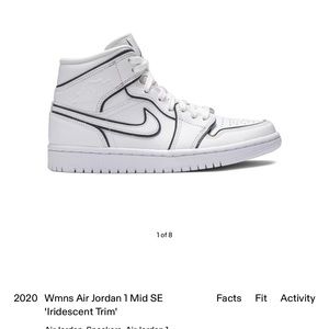 Nike jordan mod with black trim that changes to fluorescent with light